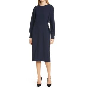 NWT Judith & Charles Rhone Long Sleeve Navy Dress Size 8 $550